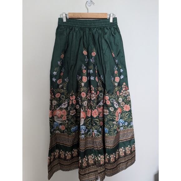 Shae By Sassafras Green Floral Wide Leg Pallazo Pants - Picture 3 of 6